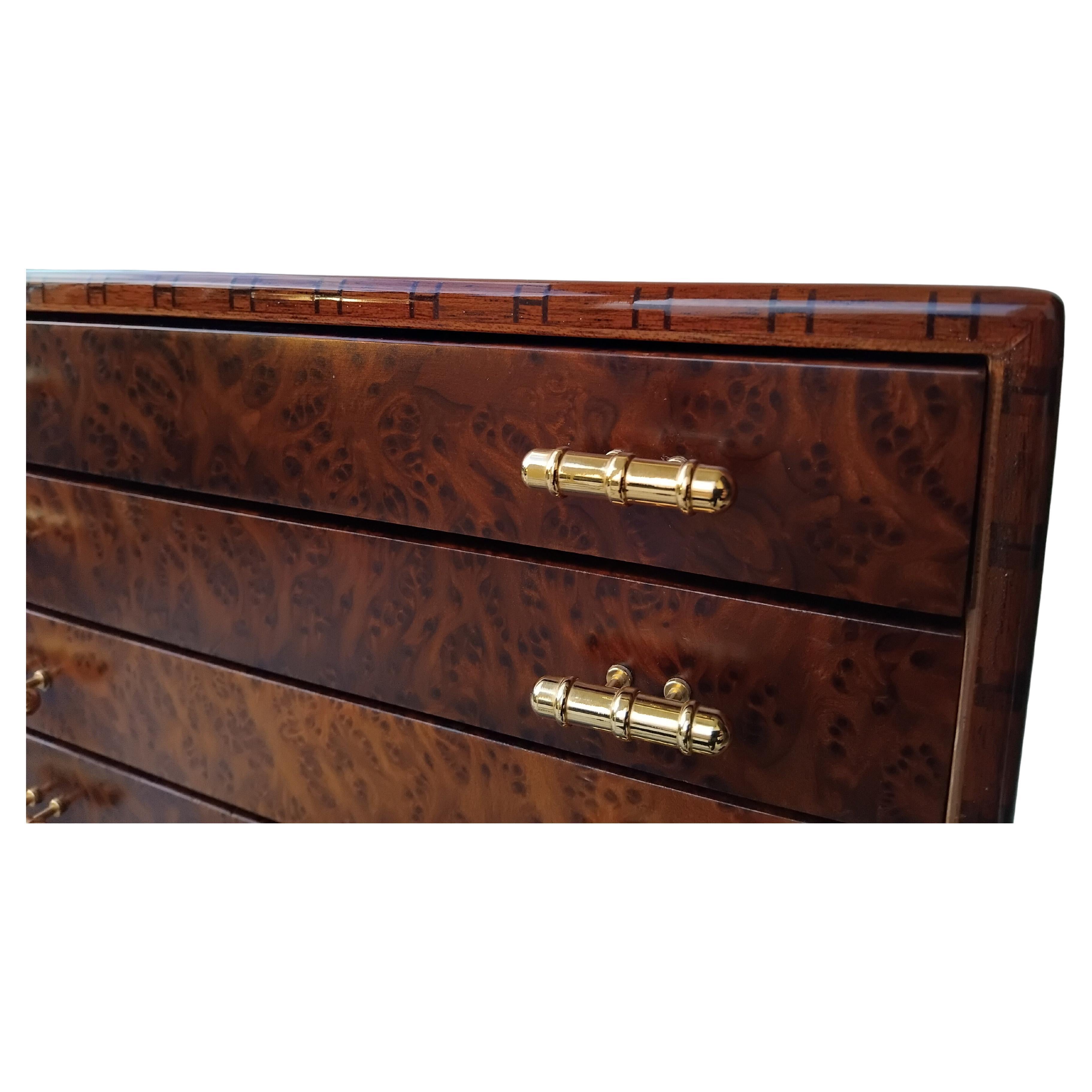 Hermès 7 Drawers Chest Semainier in Wood for Scarves or Jewels For Sale 7