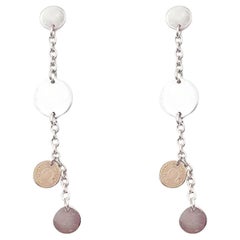 Hermes 925 Or rose 750 Boucles d'oreilles Pierce Confetti 