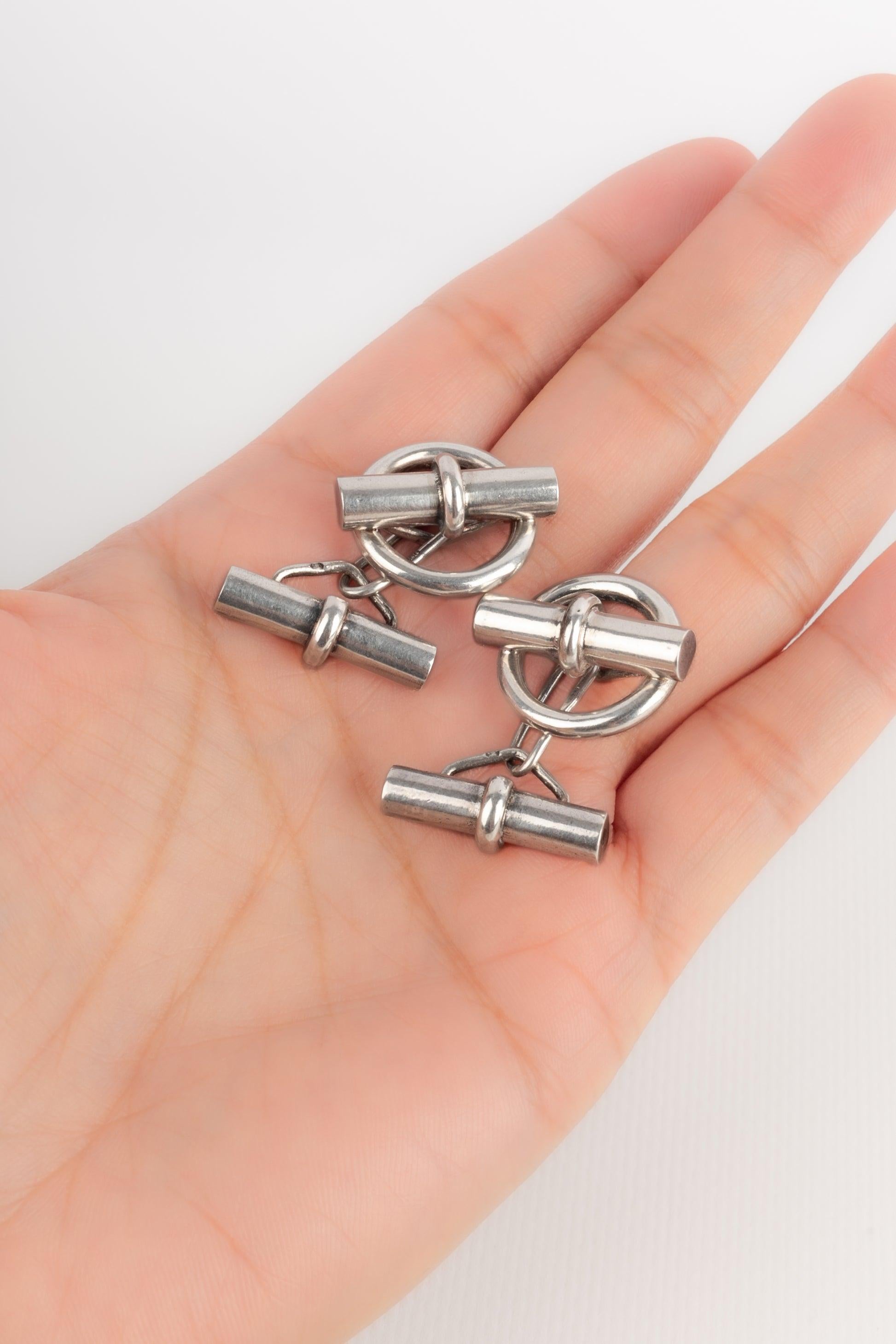 Boutons de manchette en argent 925 Hermès 2