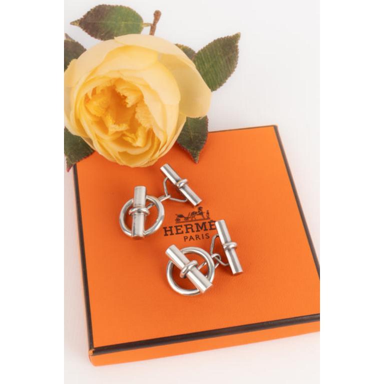 Boutons de manchette en argent 925 Hermès 3