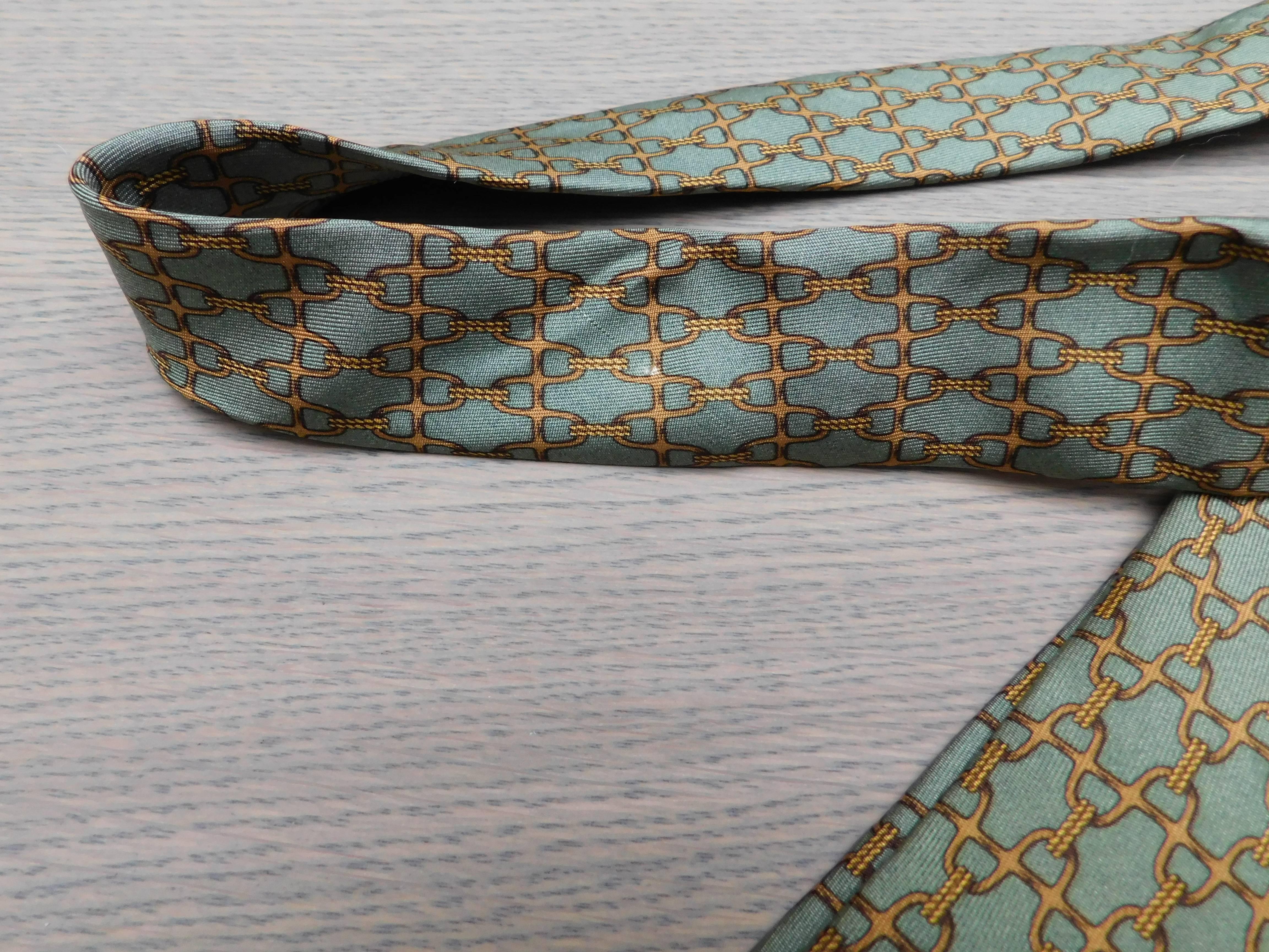 hermes tie green