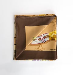 Hermes A Cor et A Cri by Charles J. Hallo Silk Scarf