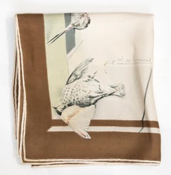 Hermes A La Fenetre Du Chasseur by H. De Linares Silk Scarf