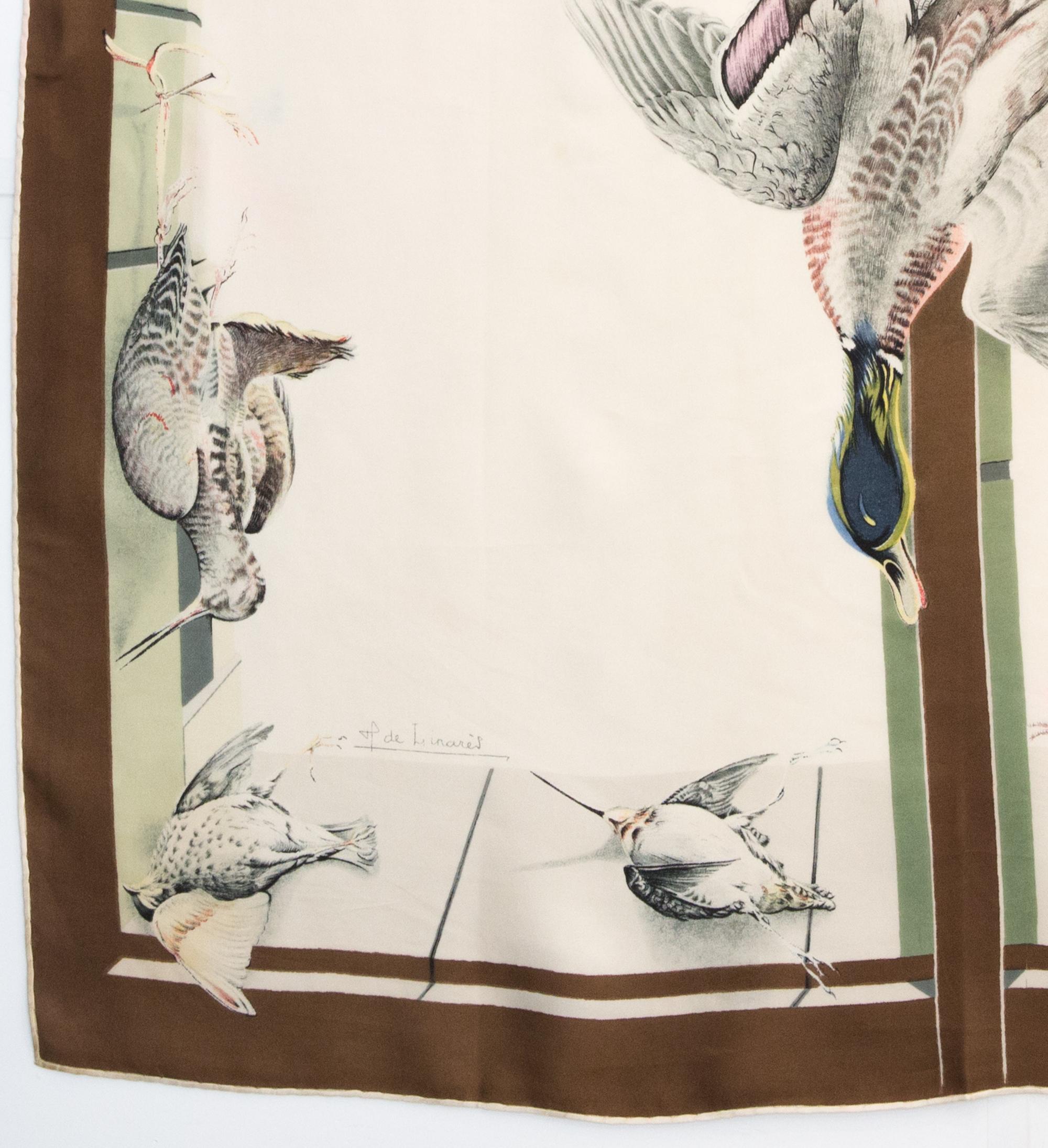 Femenino o masculino Pañuelo de seda Hermes A La Fenetre Du Chasseur by H. De Linares en venta