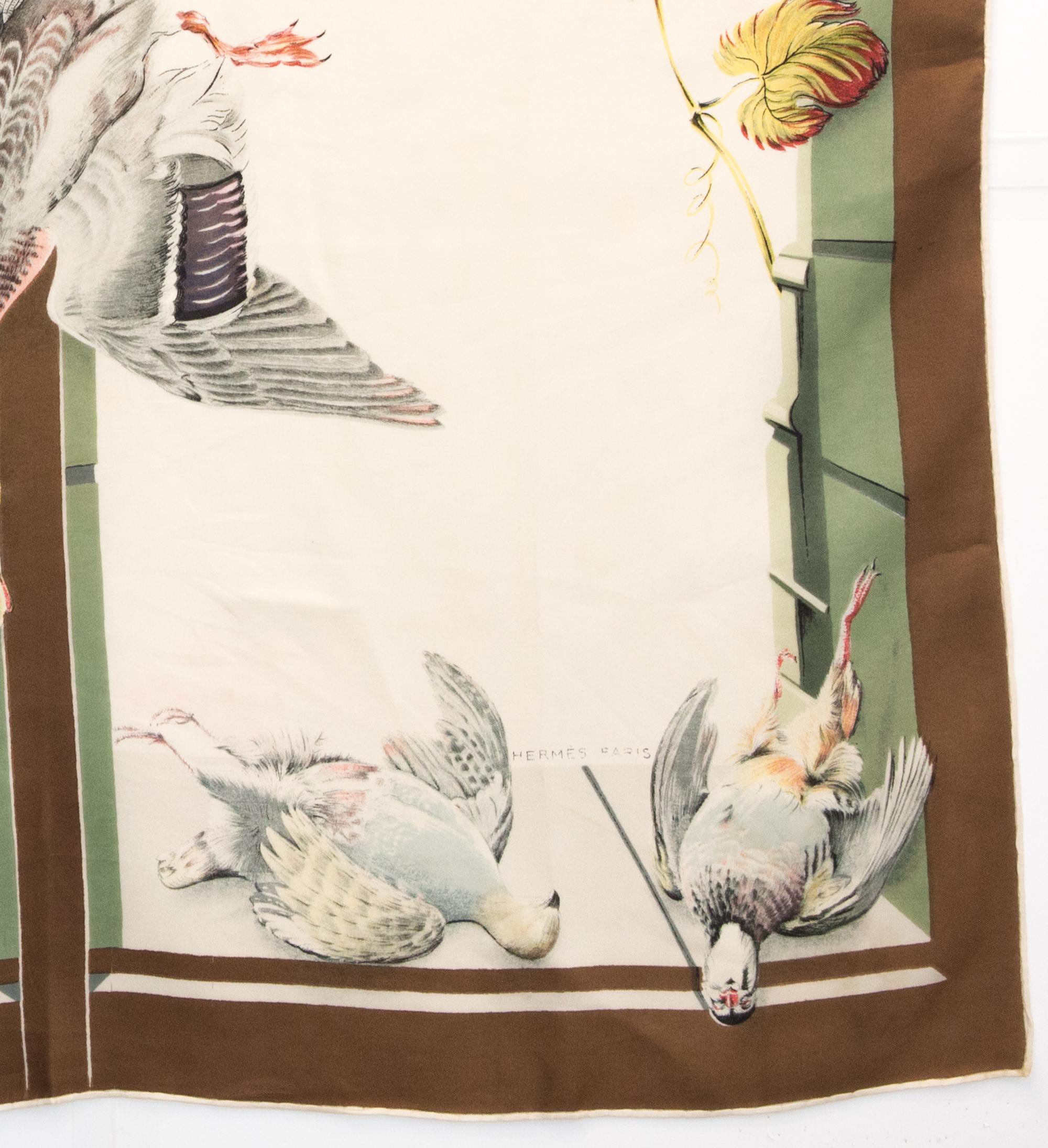 Pañuelo de seda Hermes A La Fenetre Du Chasseur by H. De Linares en venta 1