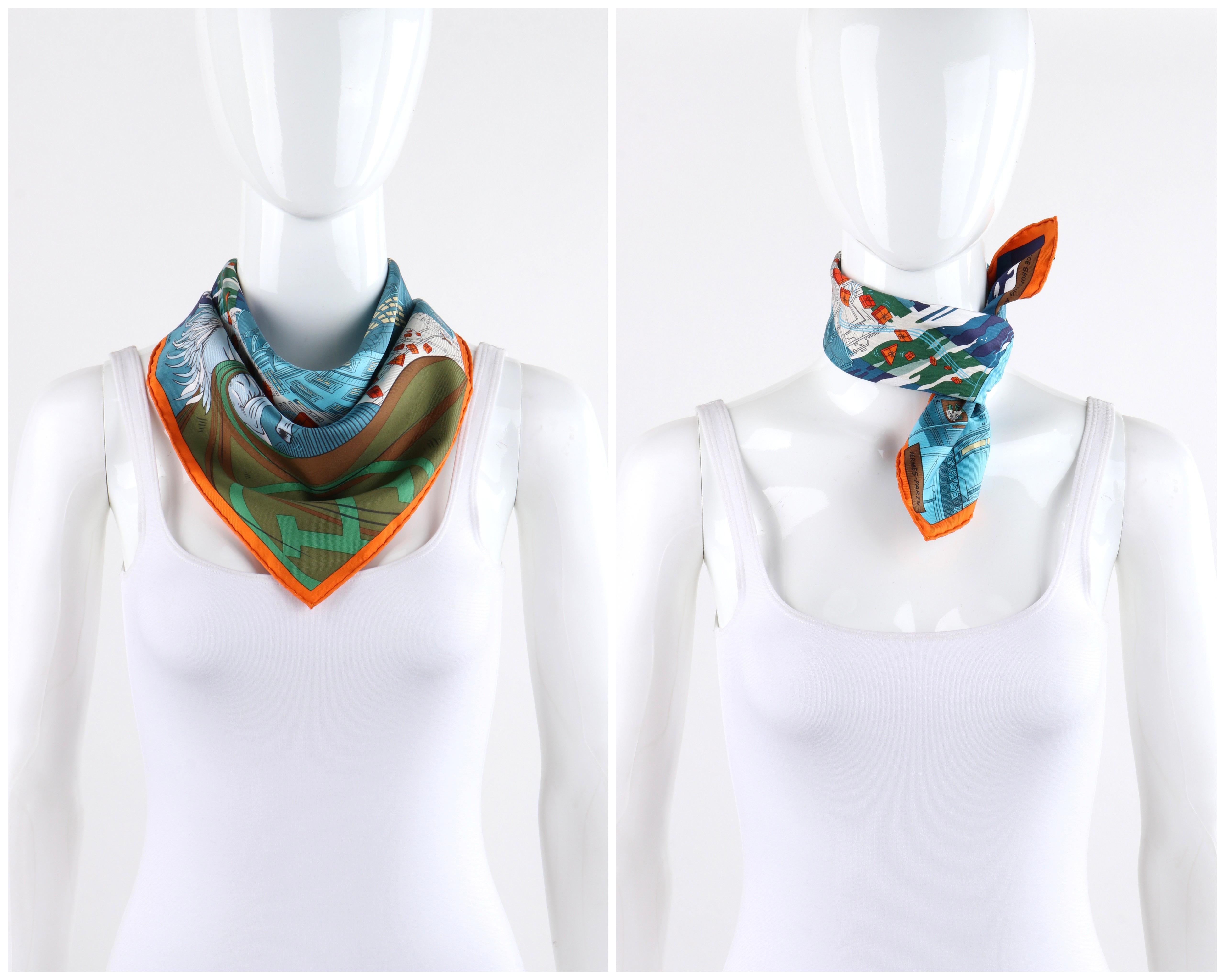 hermes space shopping scarf