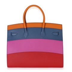 Hermès Abricot Agate Magnolia Rouge Casaque Epsom Sunset Sellier Birkin 35 PHW