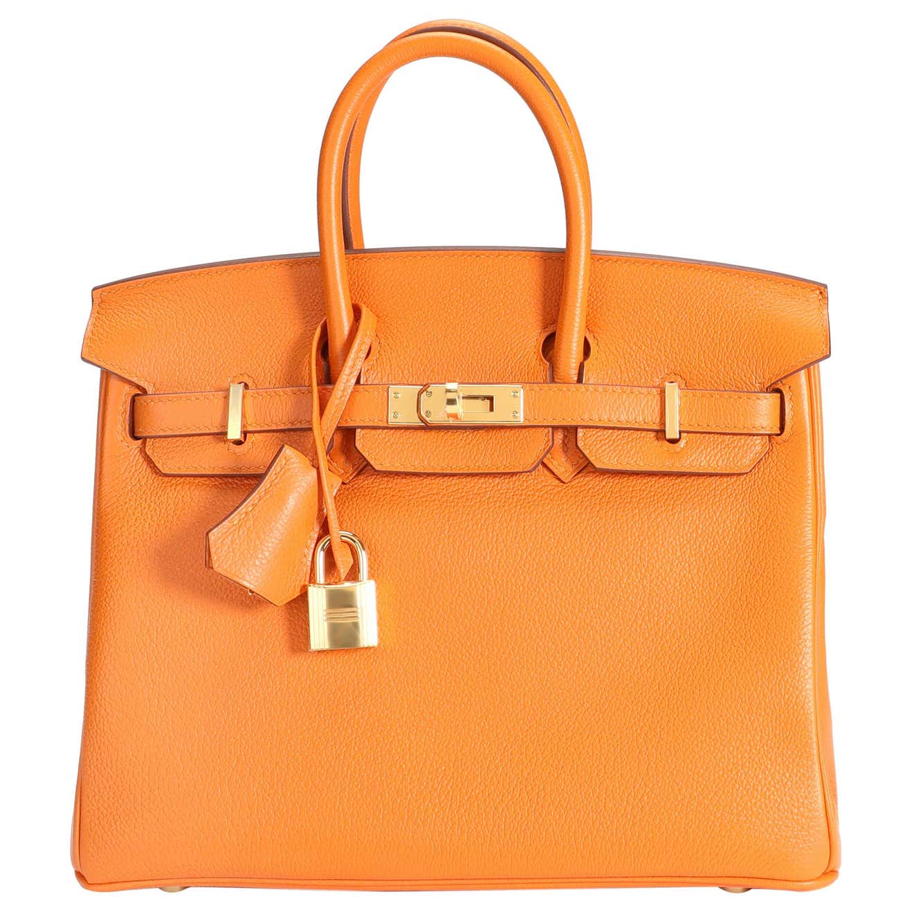 Hermès Abricot Novillo Leather Birkin 25 with Gold Hardware For Sale at ...