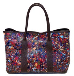 Hermes Pointillism Hand Painted Garden Party 35 Tote