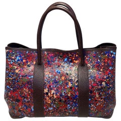 Hermes Pointillism Handbemalte Garten Party 35 Tote