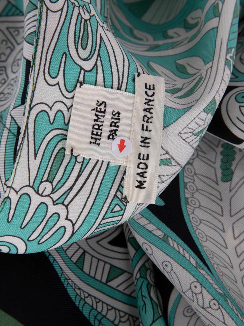 Women's Hermès Abstract Print Silk Kaftan Dress Size M