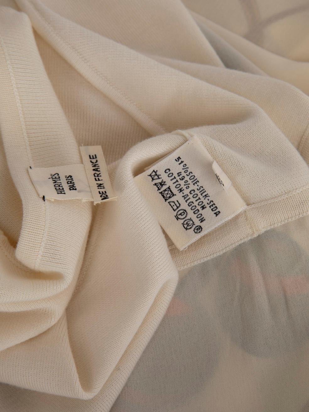 Hermès Robe Twillaine en soie imprimée abstraite Taille L en vente 1