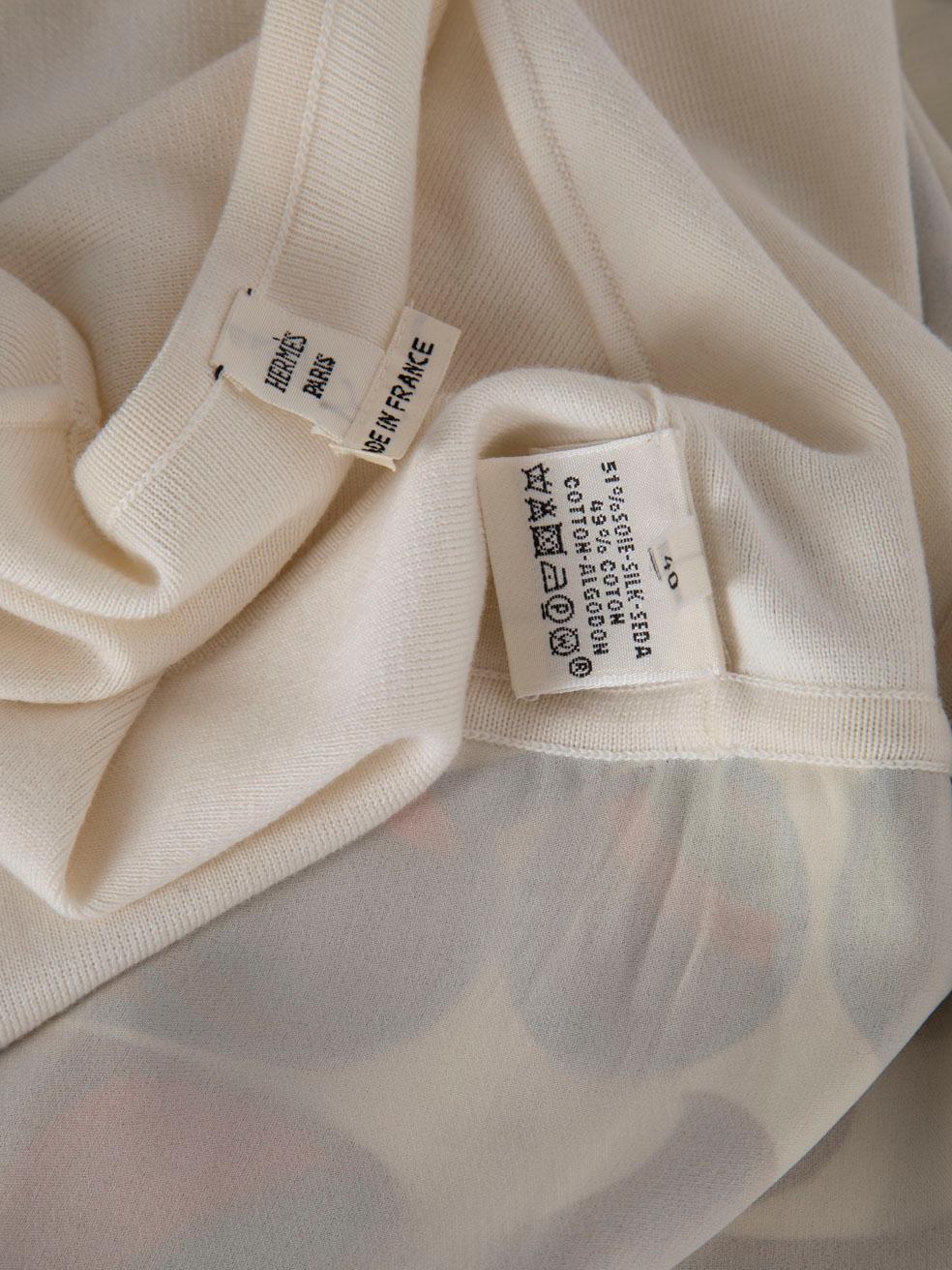 Hermès Abstract Printed Silk Twillaine Dress Size L For Sale 2