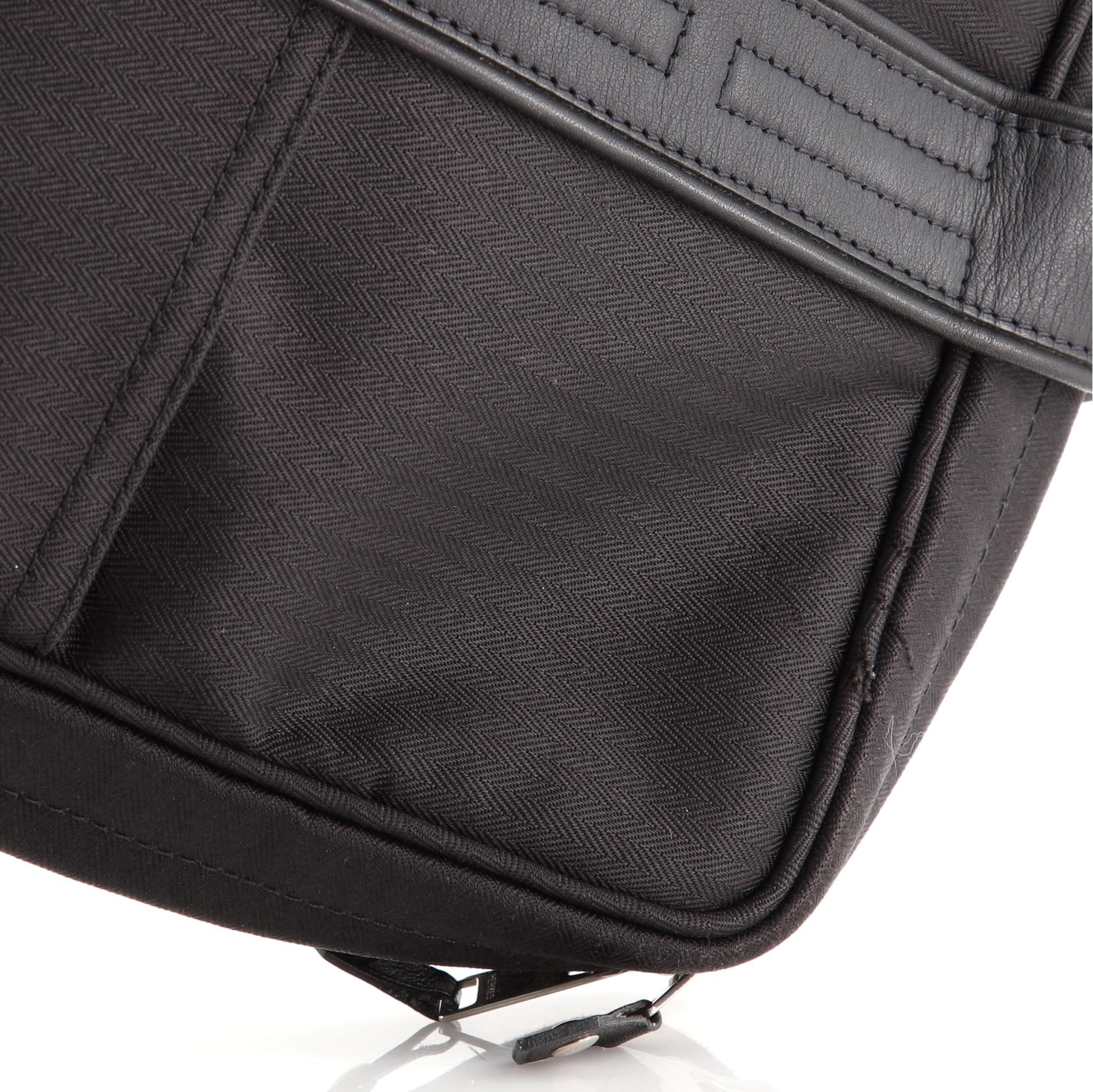 Hermes Acapulco Briefcase Toile And Leather Toile and Leather 4