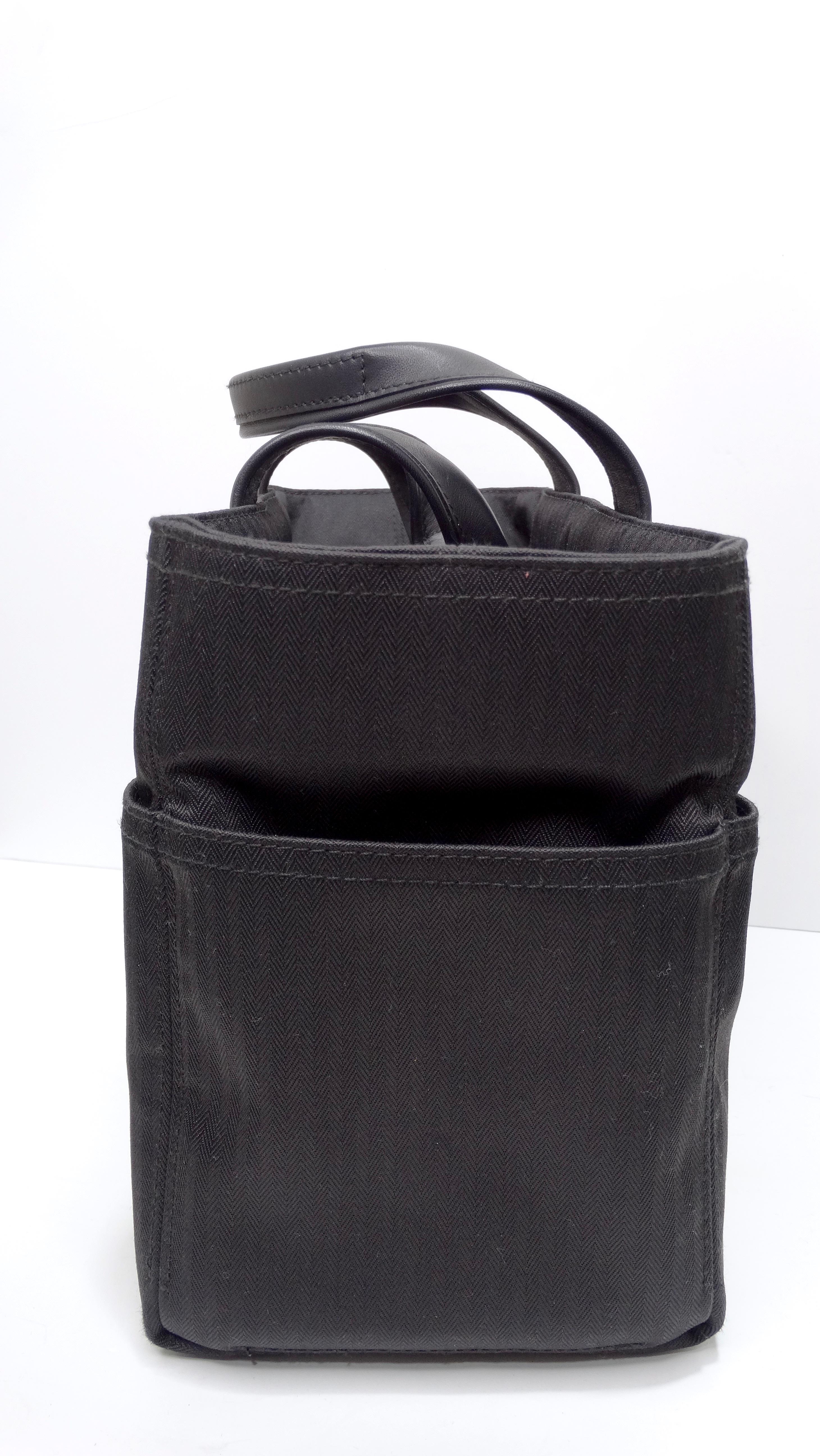 Hermes Acapulco Tote Toile and Leather MM In Excellent Condition In Scottsdale, AZ