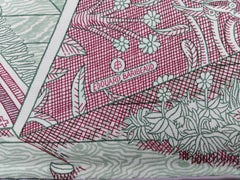 Hermès Acte III Scene I La Clairiere Silk Scarf White Purple 35'