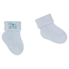 Hermes Adada socks Color Bleu Glacier for children aged 0-6 months  Size 17/18