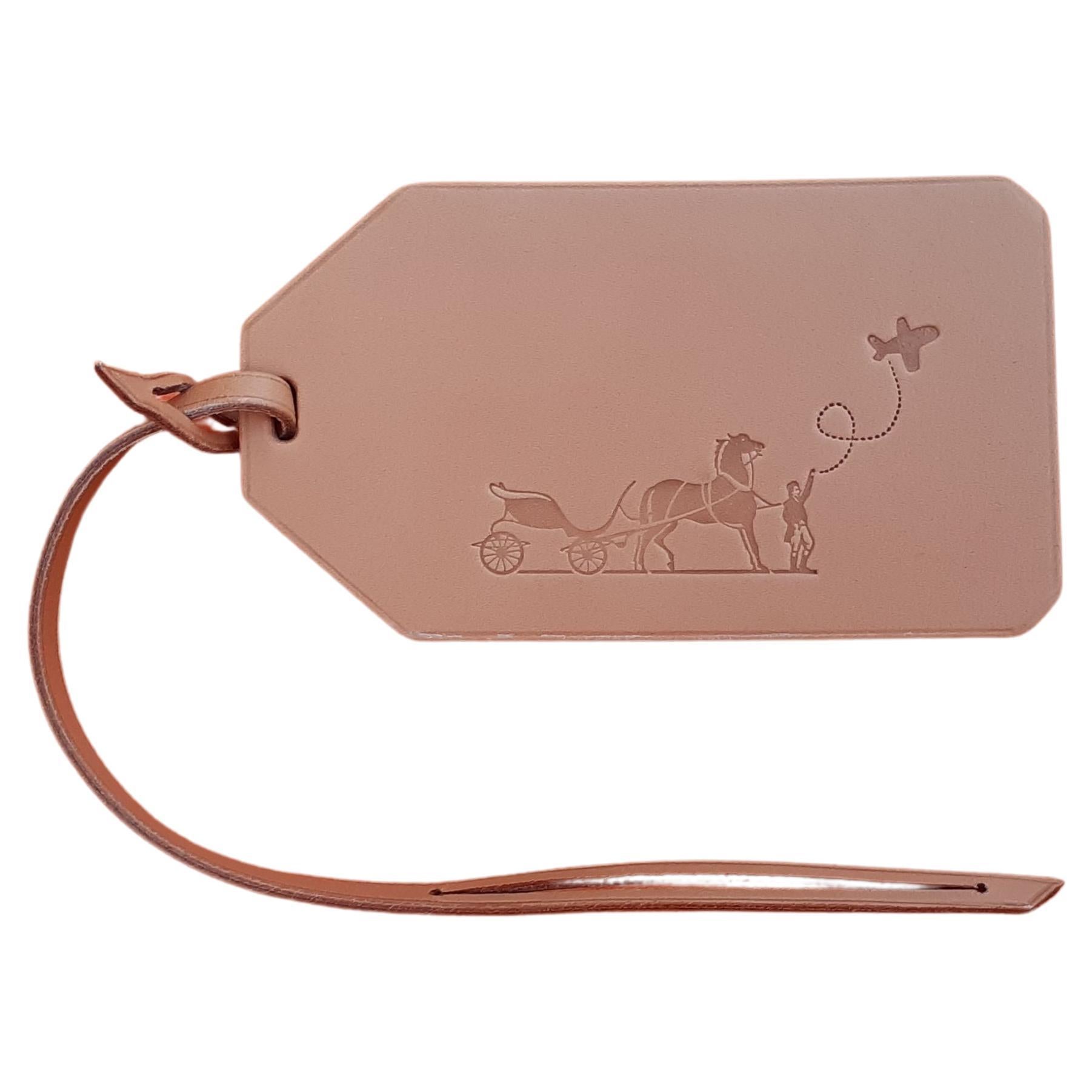 Hermès Address Tag for Luggage Suitcase in Naturel Leather