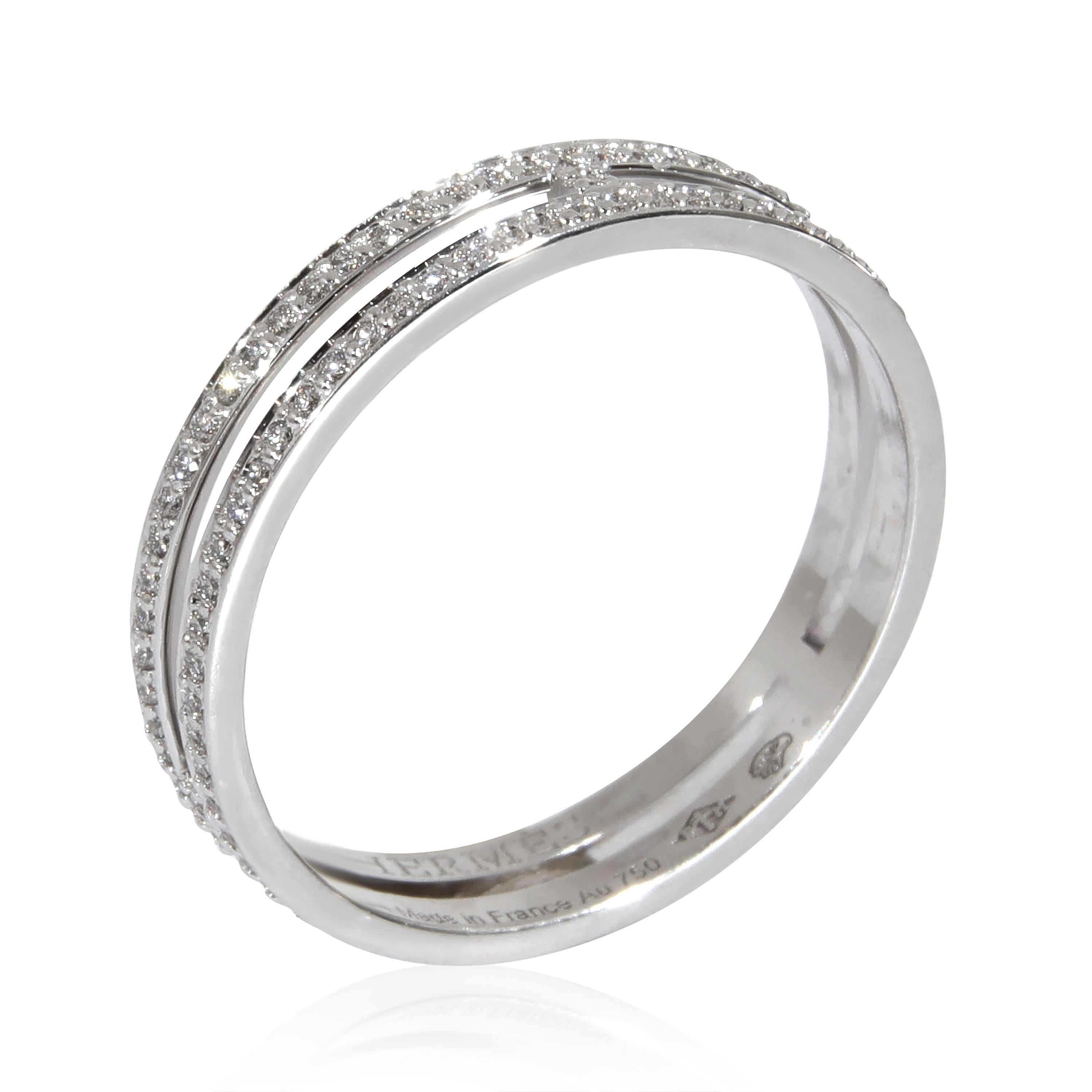 Hermès Adriane Diamantband aus 18k Weißgold 0,32 CTW 1