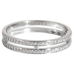 Hermès Adriane Diamond Band in 18k White Gold 0.32 CTW