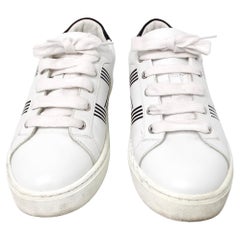 Hermes Advantage White & Black Leather Sneakers