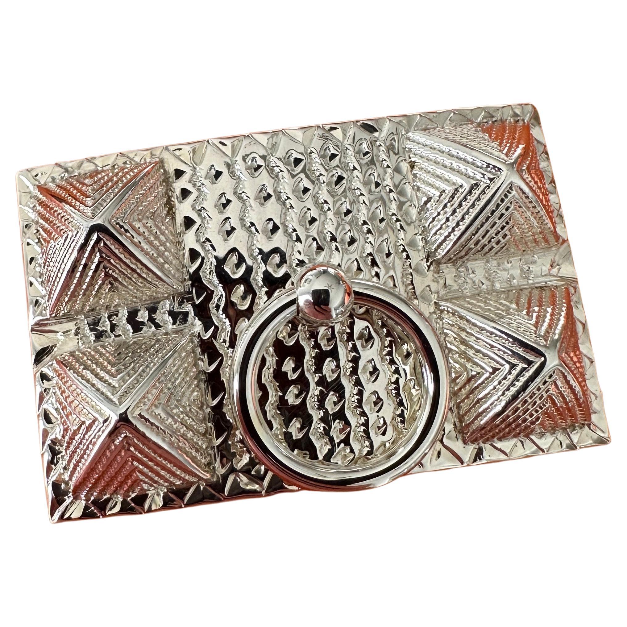 Hermes TOUAREG CDC Belt Buckle 24mm One of a Kind AG Sterling Silver 925