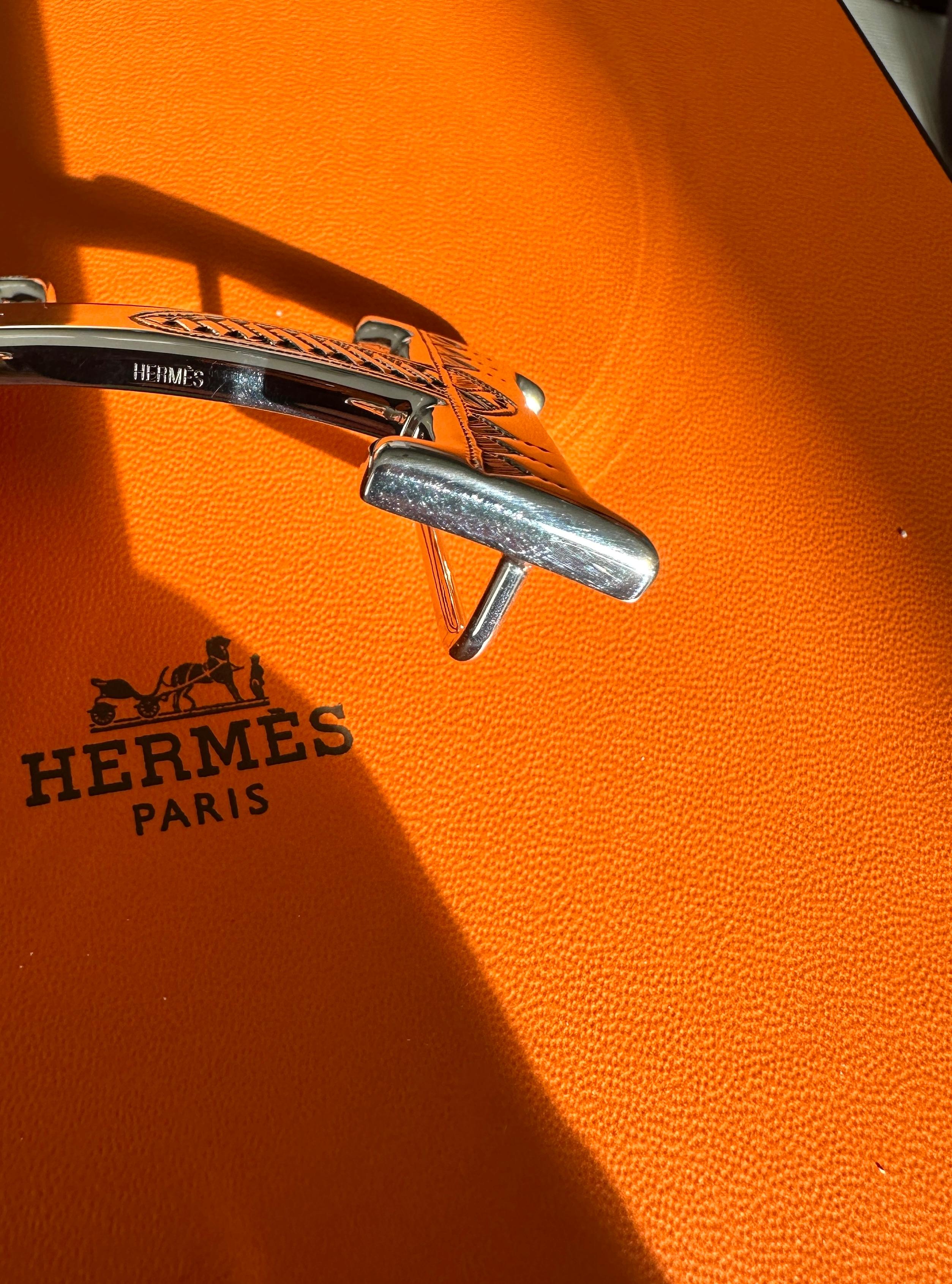 Hermes AG Sterling Silver 925 TOUAREG H Belt Buckle H 32mm, BNIB! In New Condition In West Chester, PA