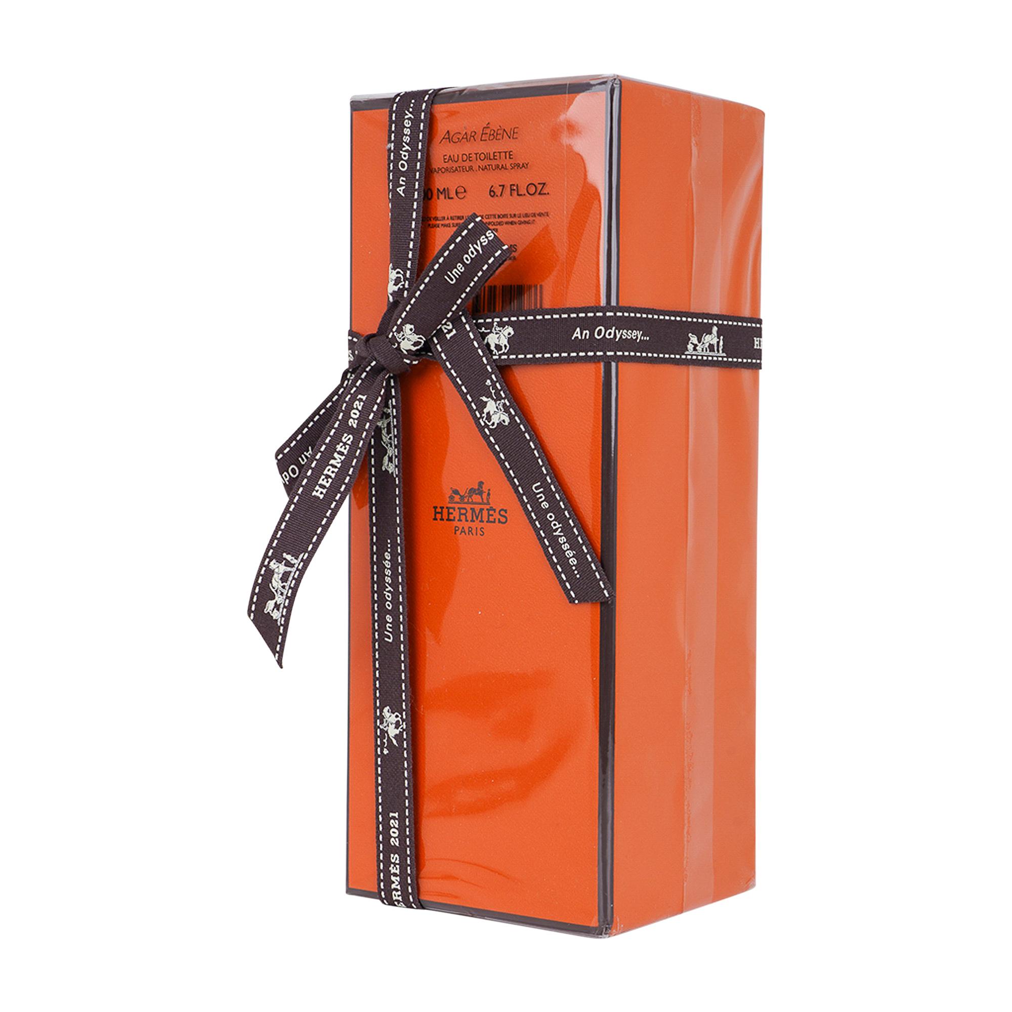 Hermes Agar Ebene Eau de Toilette 6.7 fl oz Large Size In New Condition For Sale In Miami, FL