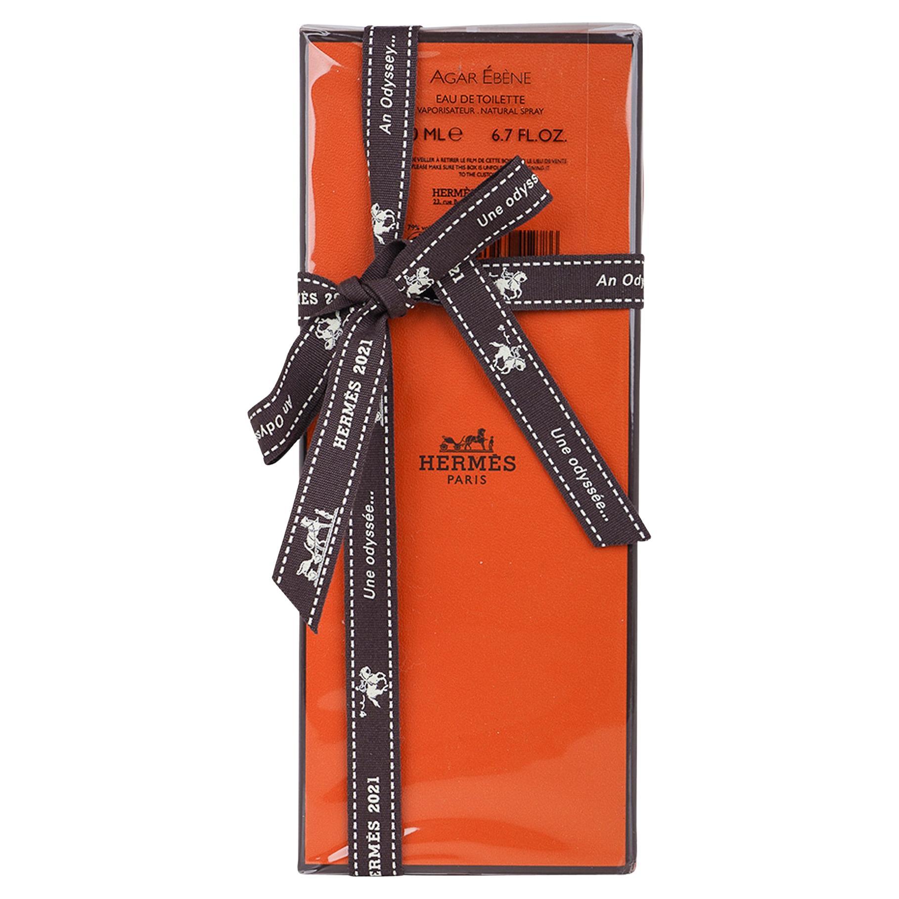 Hermes Agar Ebene Eau de Toilette 6.7 fl oz Large Size For Sale