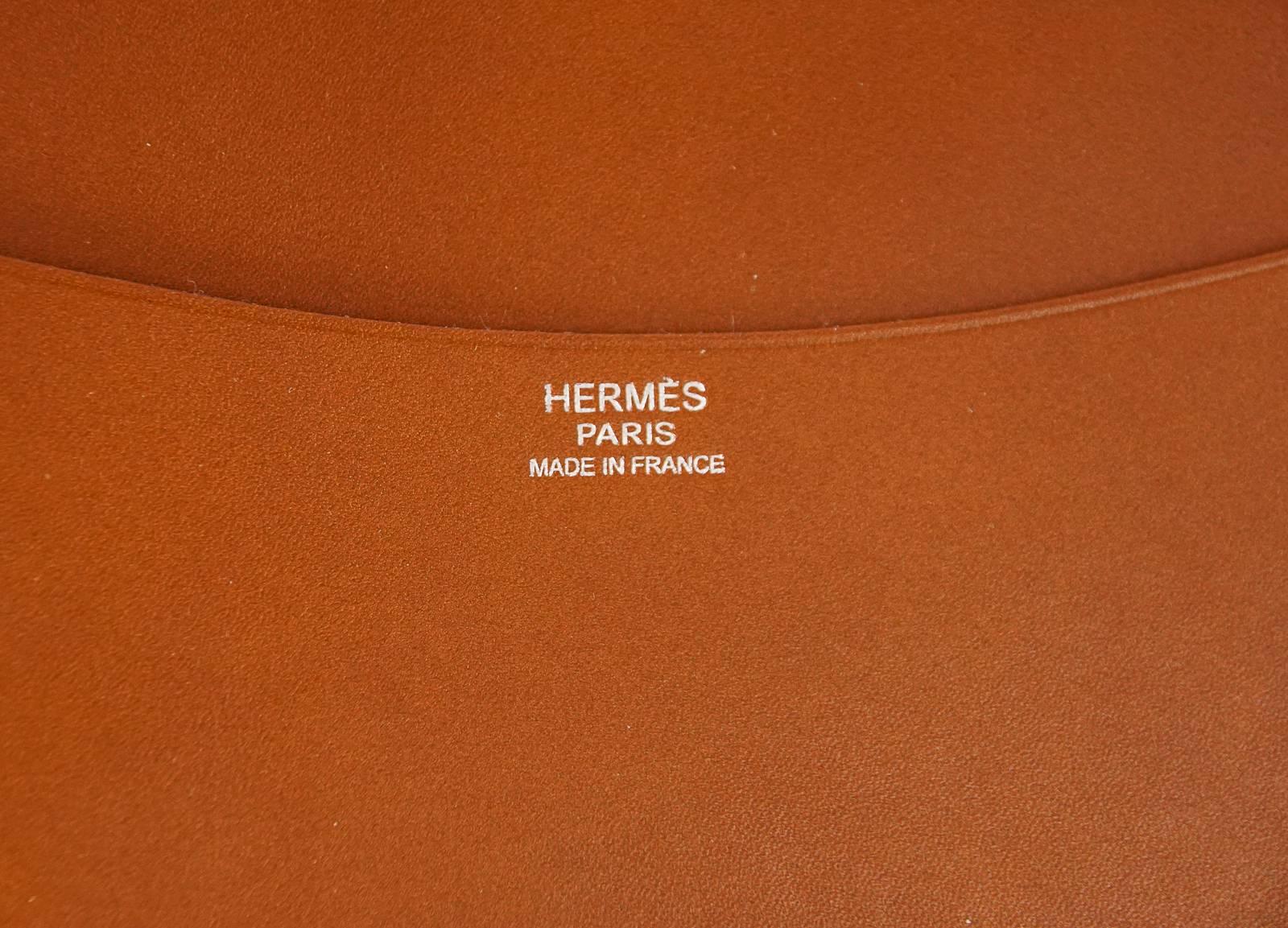 Hermes Barenia Leather White Topstitch Agenda Cover  1