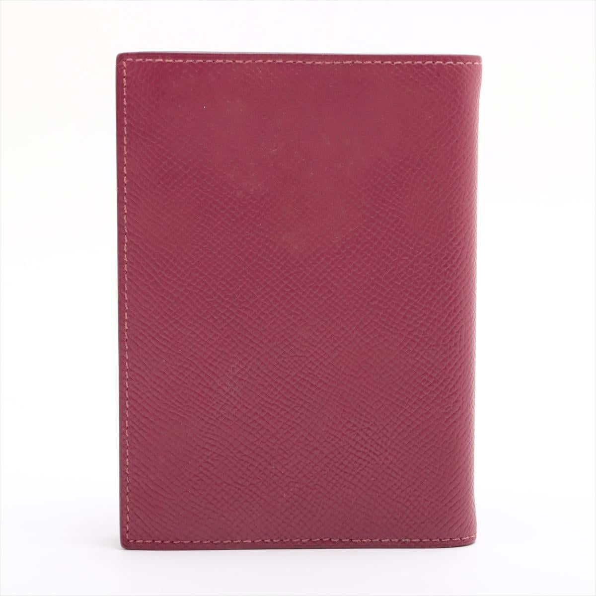 Brown Hermès Agenda Veau Epsom Notebook Cover Rose Pourpre For Sale