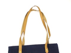 Hermès Ahmedabad Quilted Tote 215660 Navy X Brown Leather Shoulder Bag