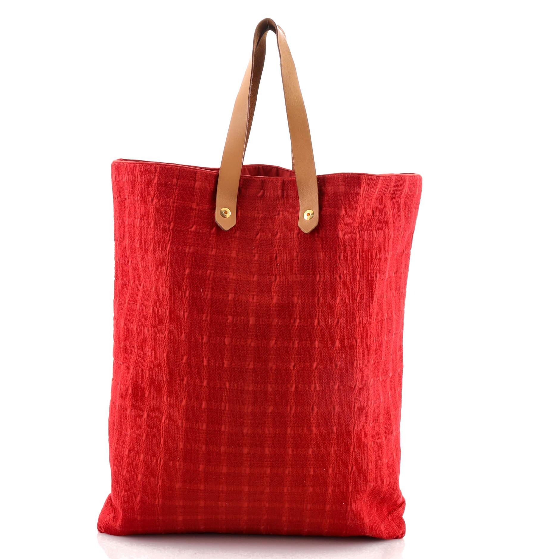Red Hermes Ahmedabad Tote Canvas GM