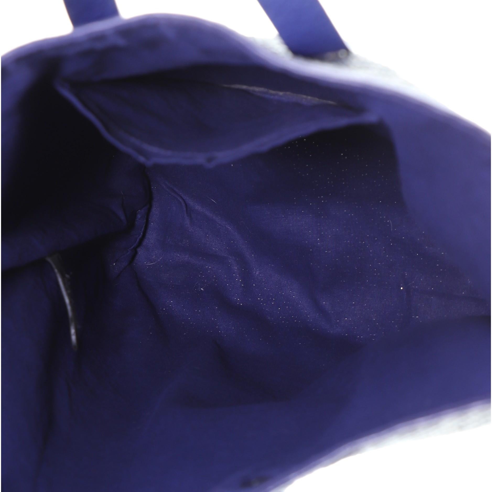 Hermes Ahmedabad Tote aus gewebtem Leder und Segeltuch GM für Damen oder Herren