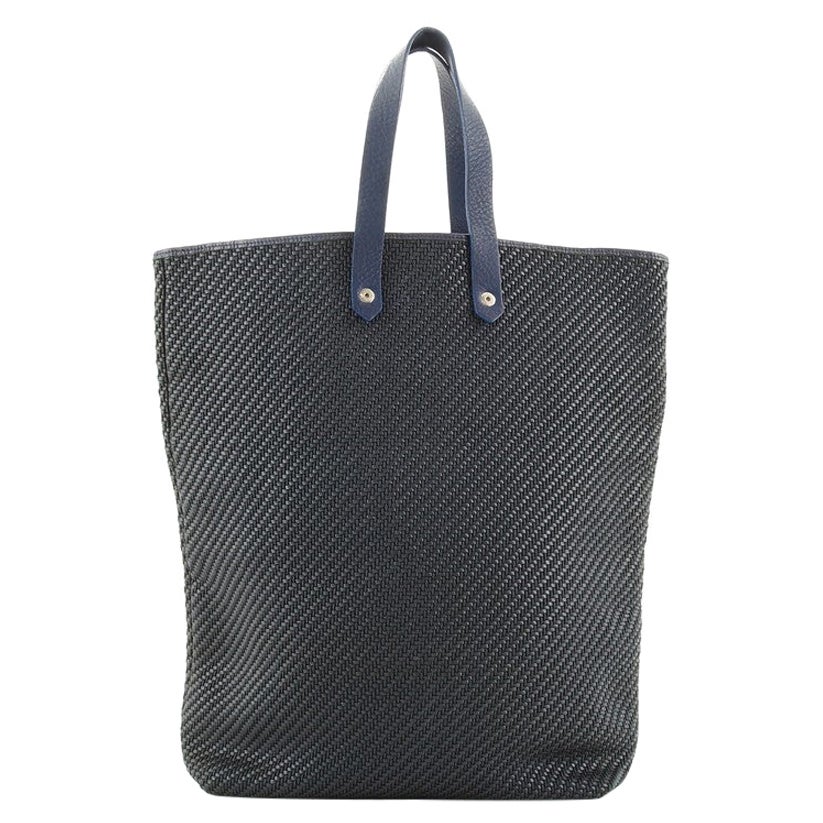 Hermes Ahmedabad Tote Woven Leather and Canvas GM