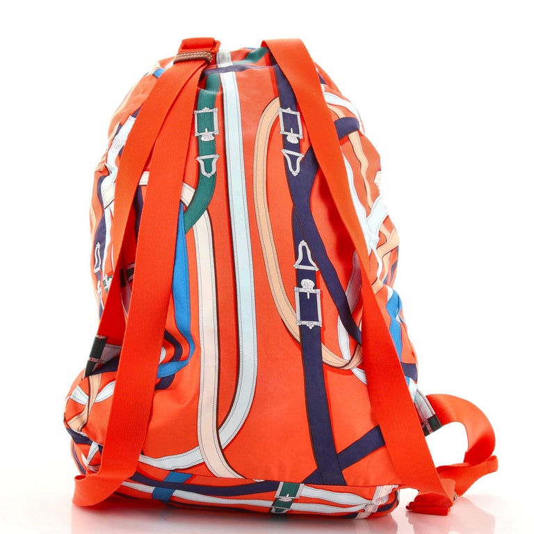 Hermes Airsilk Backpack Printed Silk For Sale at 1stDibs