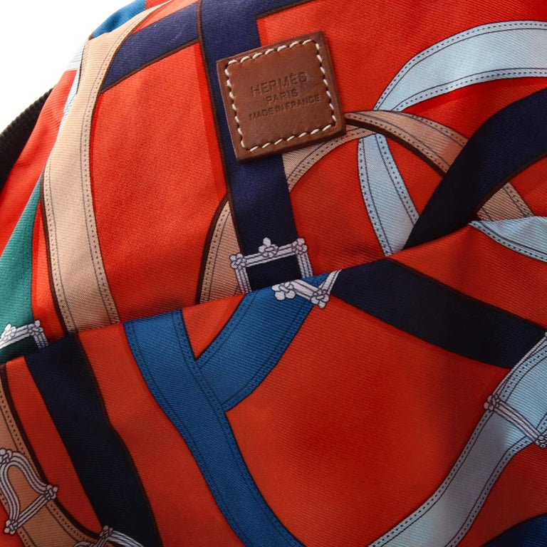 Hermes Airsilk Backpack Printed Silk For Sale at 1stDibs