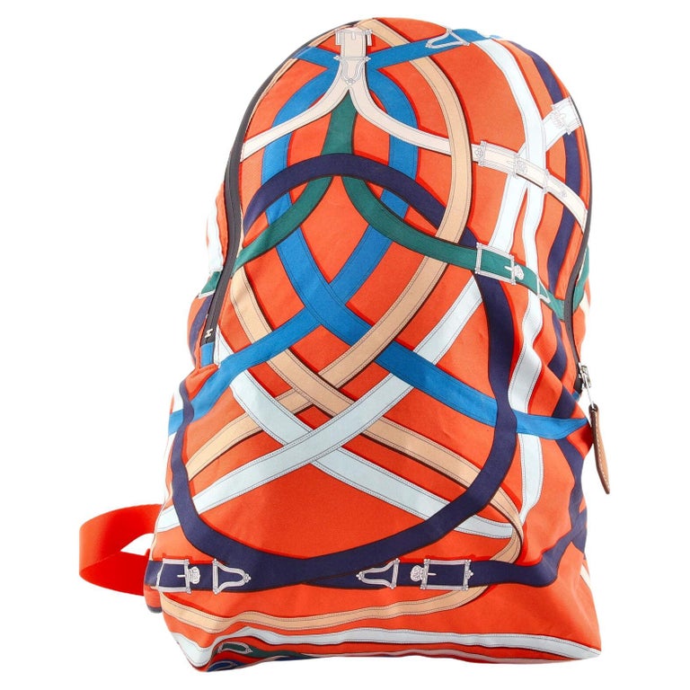 Hermes Airsilk Backpack Printed Silk For Sale at 1stDibs