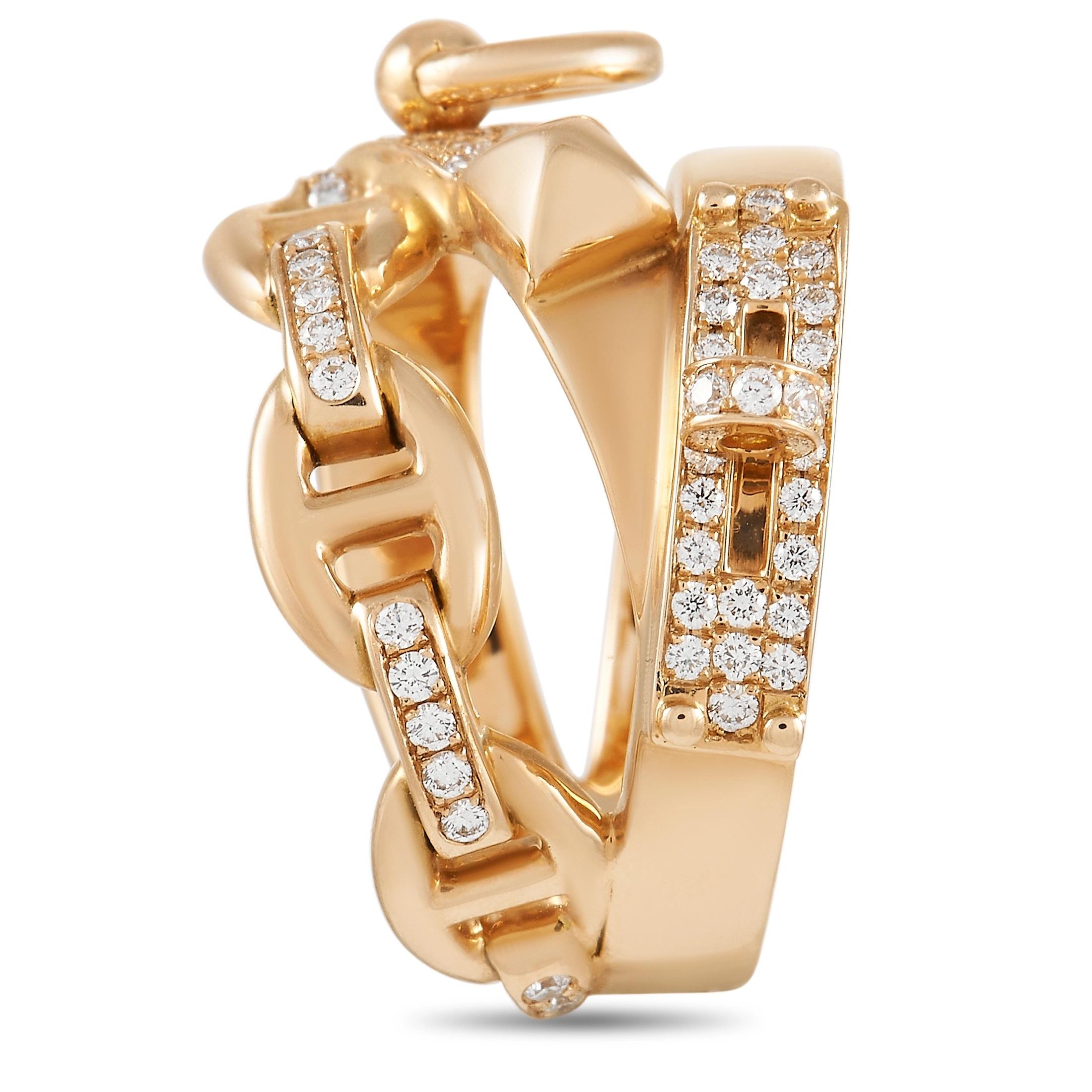 Hermès Alchimie 18K Rose Gold 0,32 Karat Diamantring (Rundschliff)