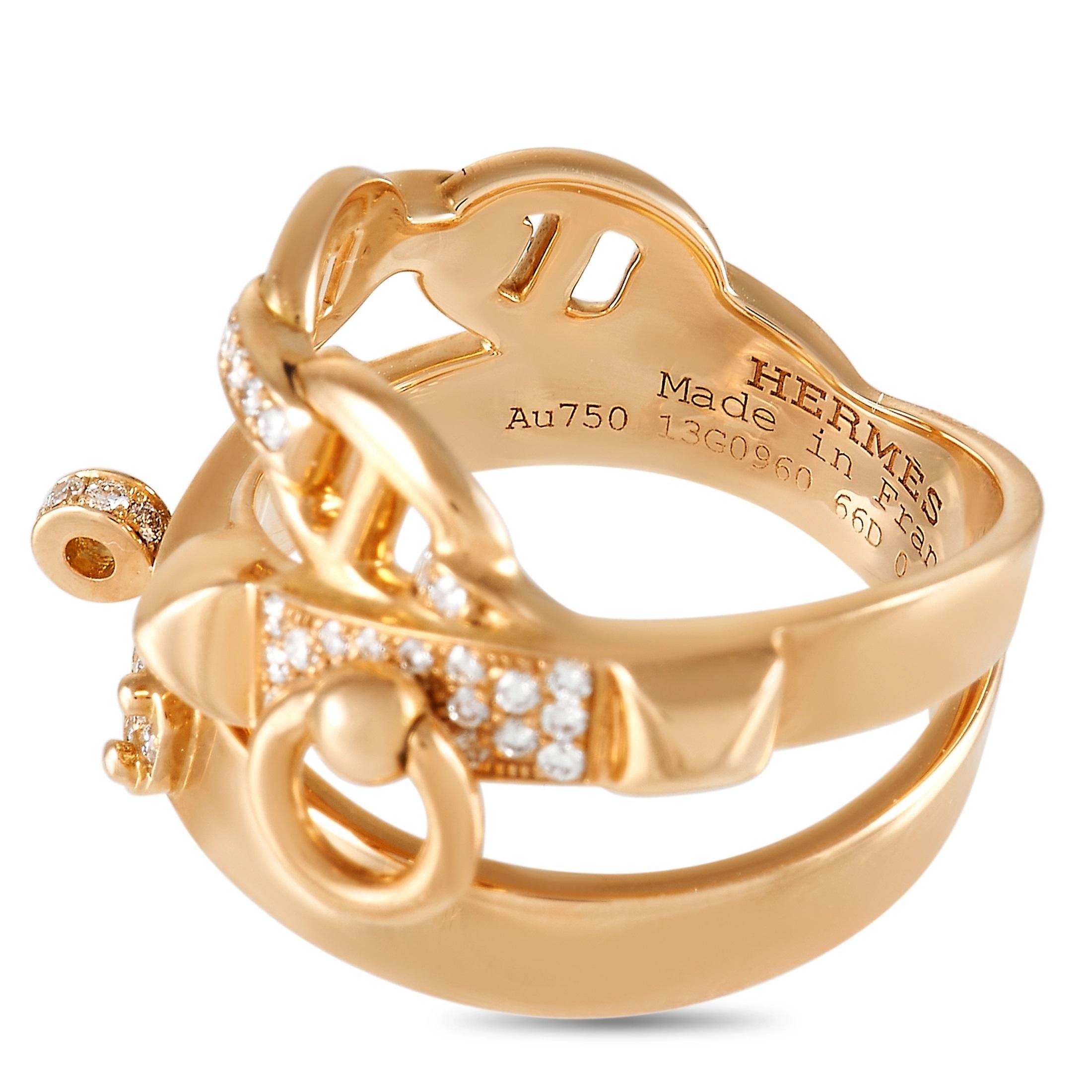 Hermès Alchimie 18K Rose Gold 0,32 Karat Diamantring 1
