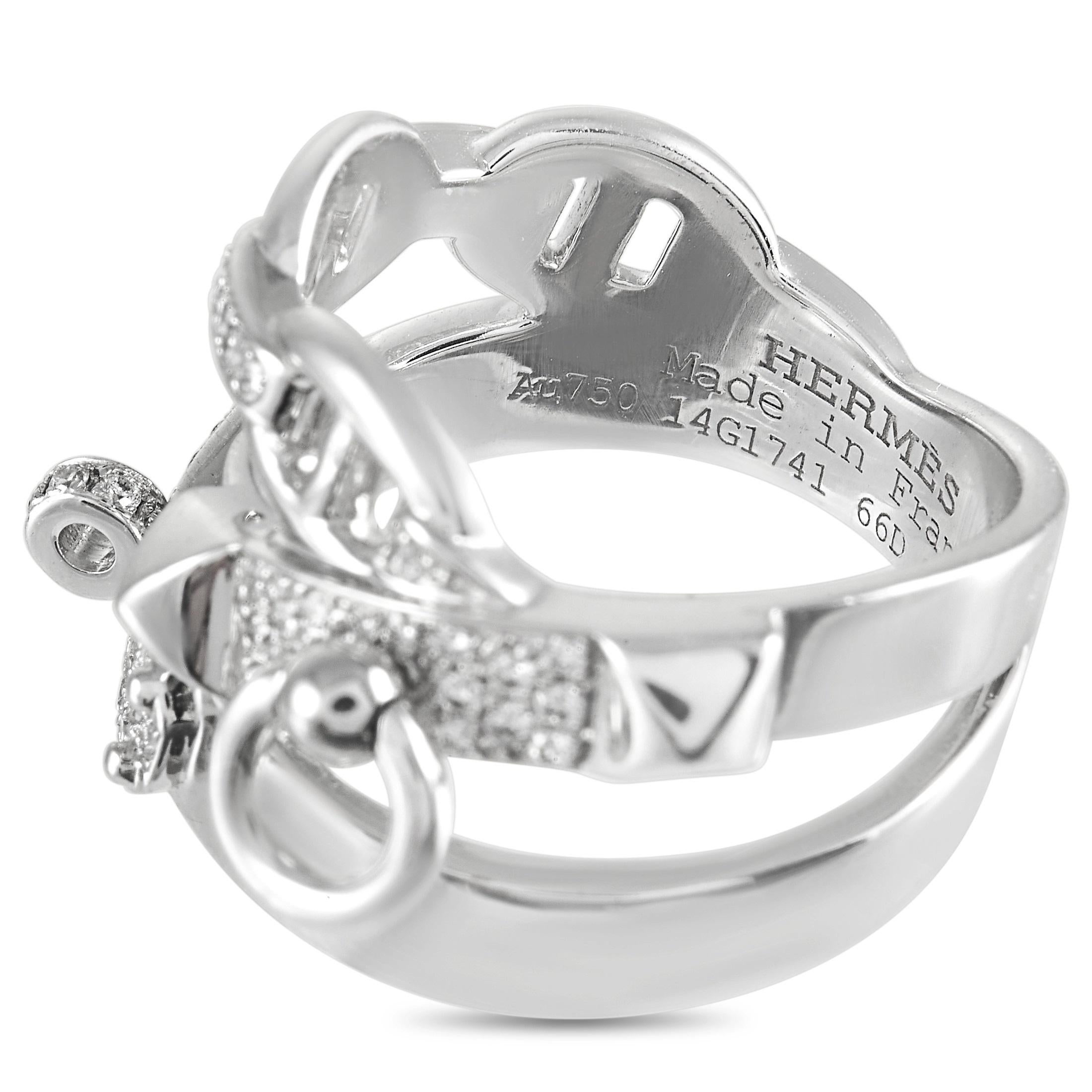 Hermès Alchimie 18K Weißgold 0,32 Karat Diamantring 1