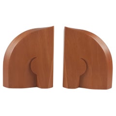 Hermes Alezan bookend Set of 2 Fauve Natural Mahogany