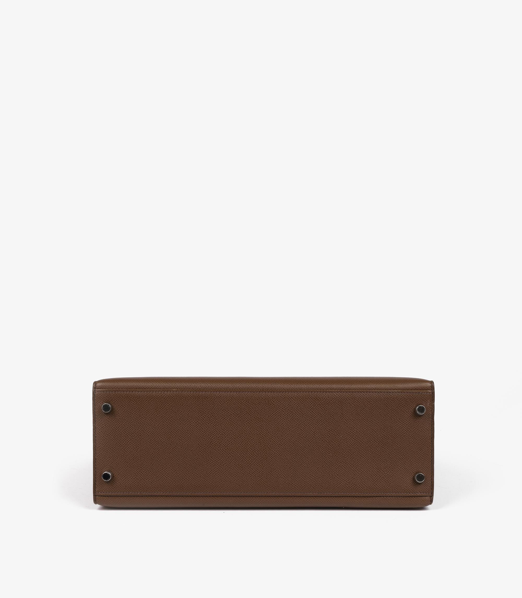 Hermès Alezan Epsom Leather Kelly 32cm Sellier For Sale 2