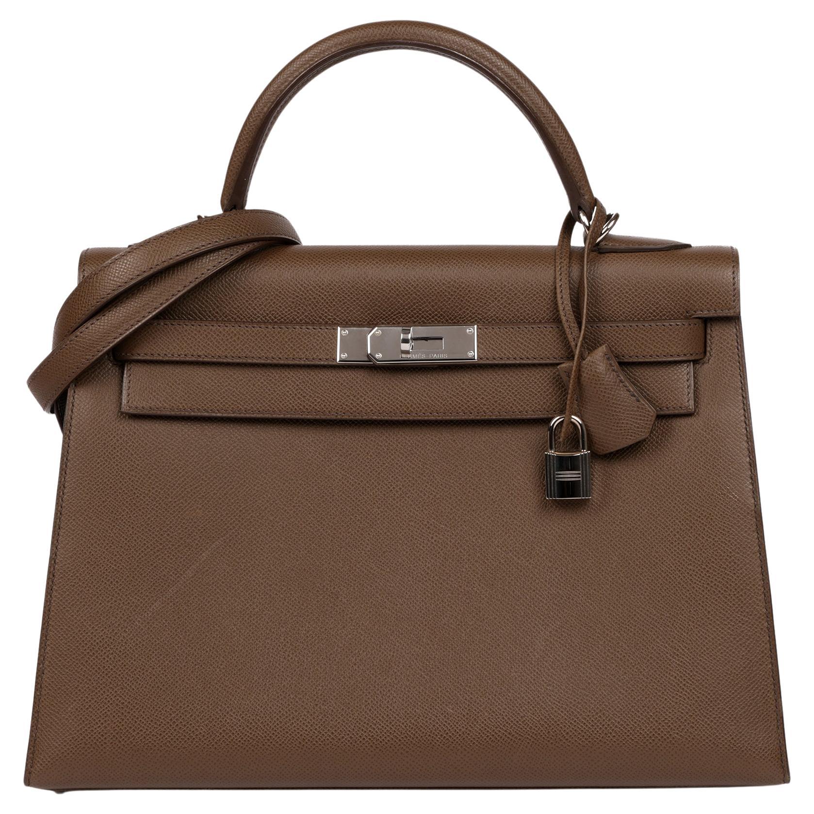 Hermès Alezan Epsom Leather Kelly 32cm Sellier For Sale