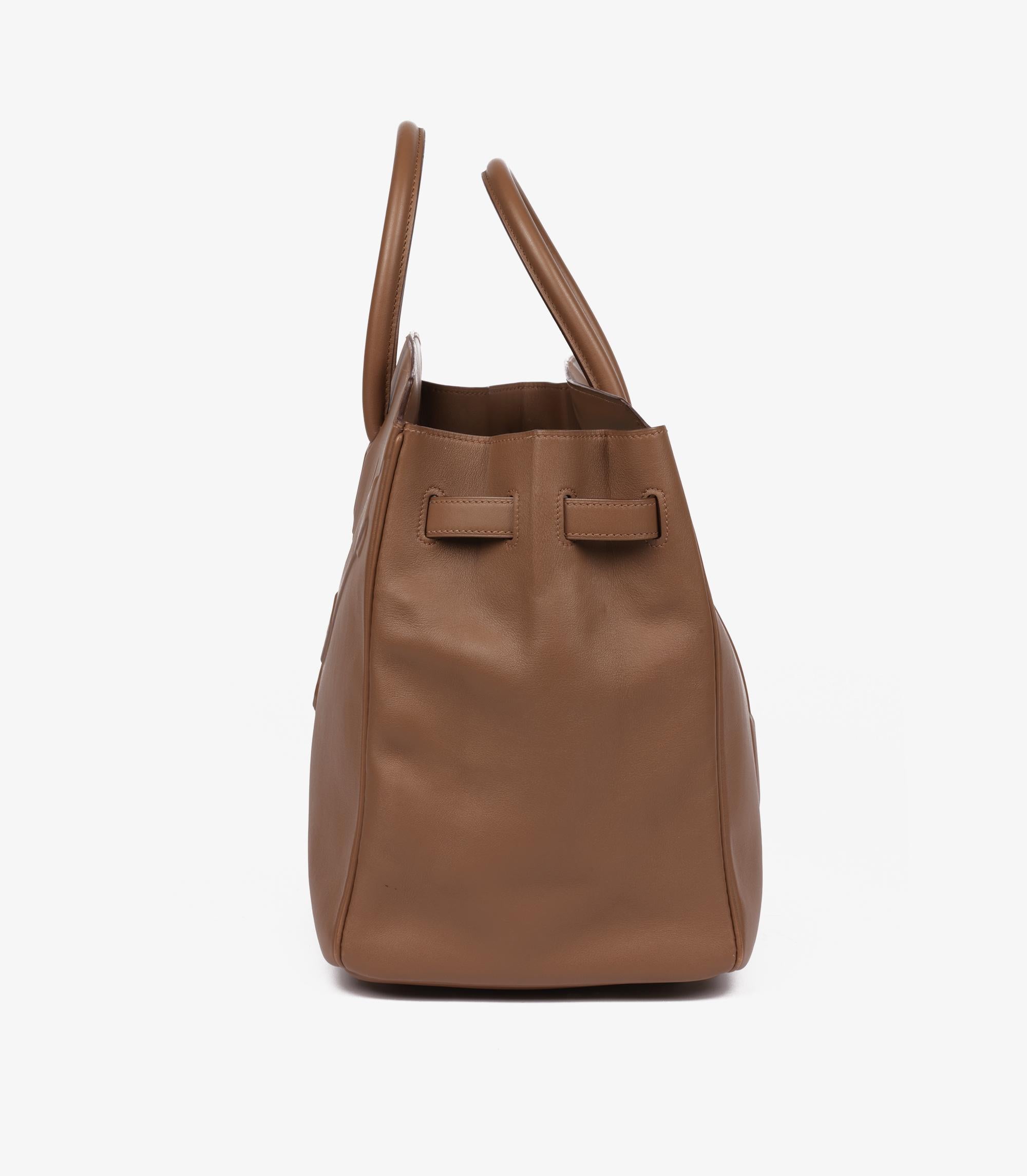 Women's or Men's Hermès Alezan Evercalf Leather Shadow Birkin 35cm Retourne