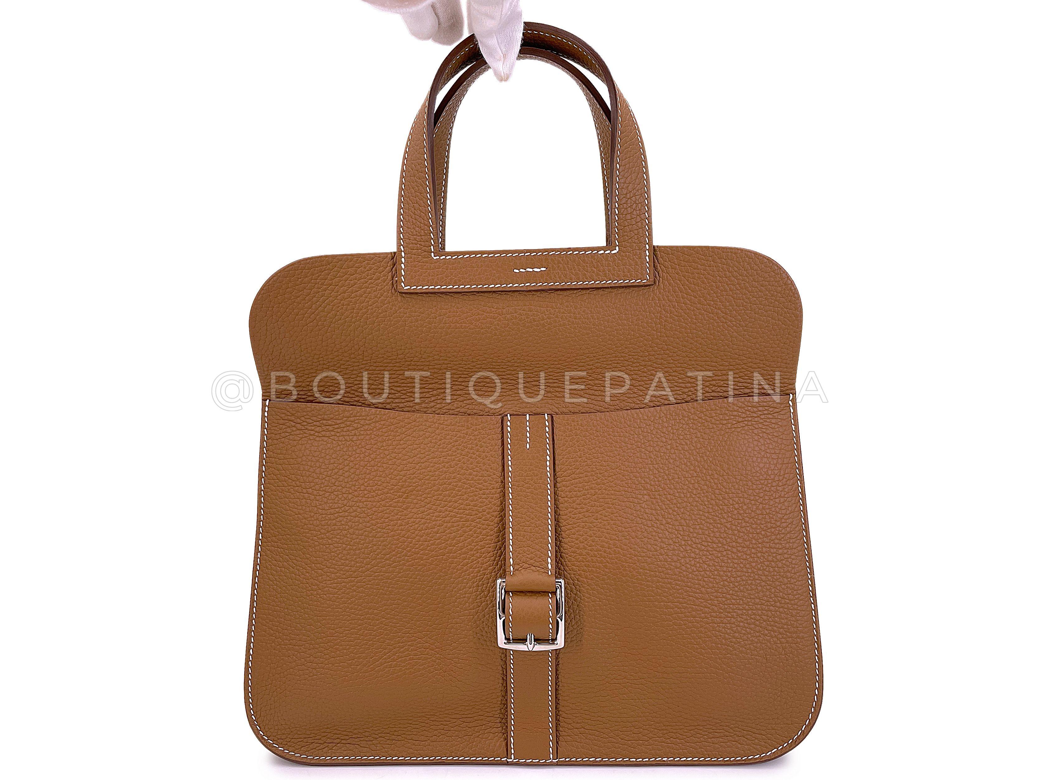 Hermès Alezan H Halzan 4-way Buckled Shoulder Bag Gold Camel Beige 67745 For Sale 4