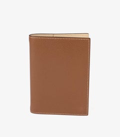 Hermès Alezan & Parchemine Epsom Leather Verso Globe-Trotter Agenda Cover PM