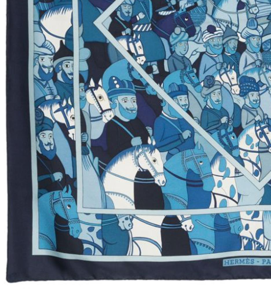 Women's or Men's Hermes Ali-Baba by Pierre Peron Silk Scarf