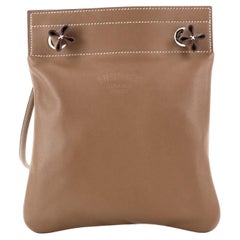 Aline leather mini bag Hermès Blue in Leather - 21371187