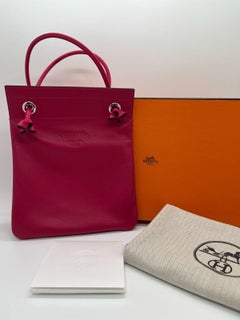 Hermes Aline Mini Bag Rose Pink Leather Silver Hardware w/ Box Stamp Y 2020
